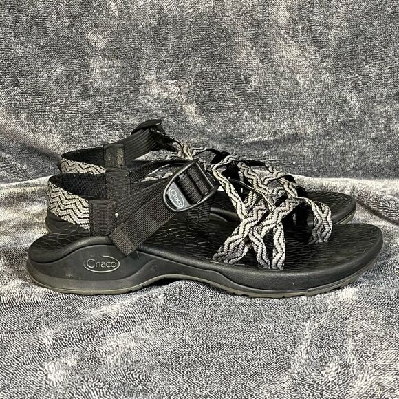 Chaco Womens Updraft EcoTread X2 Outdoor Sandals Black Waves Size 8 - Picture 1 of 6